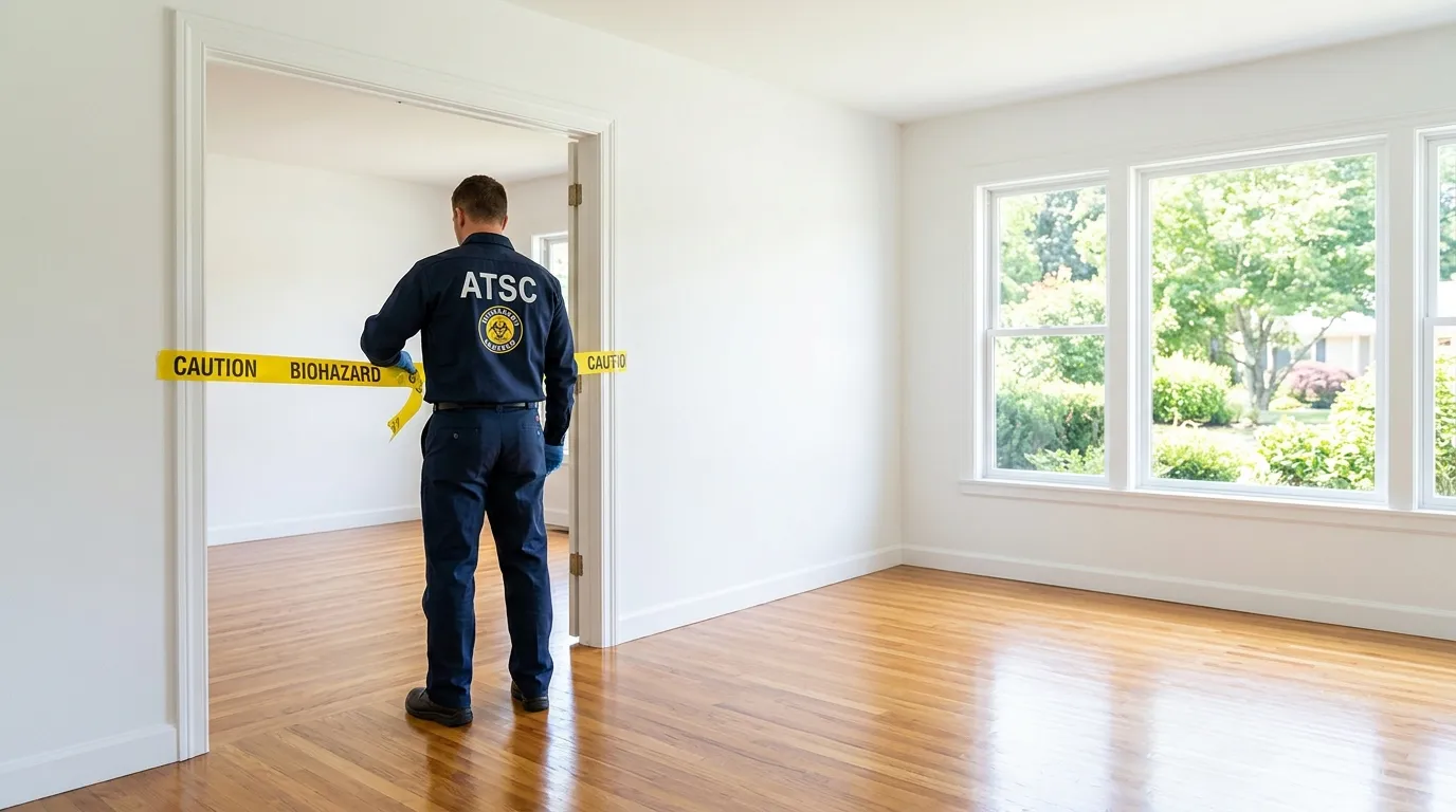 Certified biohazard cleanup crew performing Crime Scene Cleanup in Pasadena